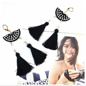 “Vivian” Tassel Drop Statement Earrings